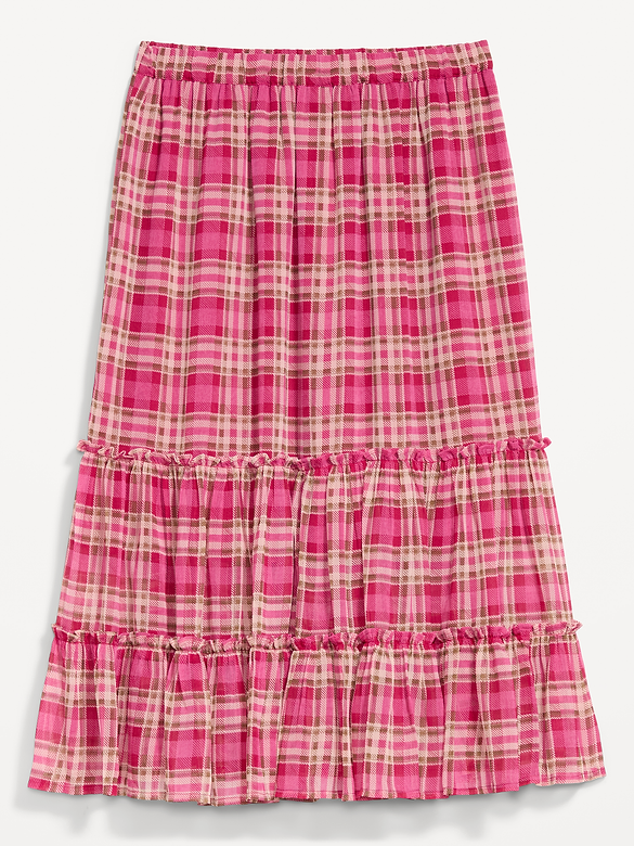 Tiered Chiffon Maxi Skirt