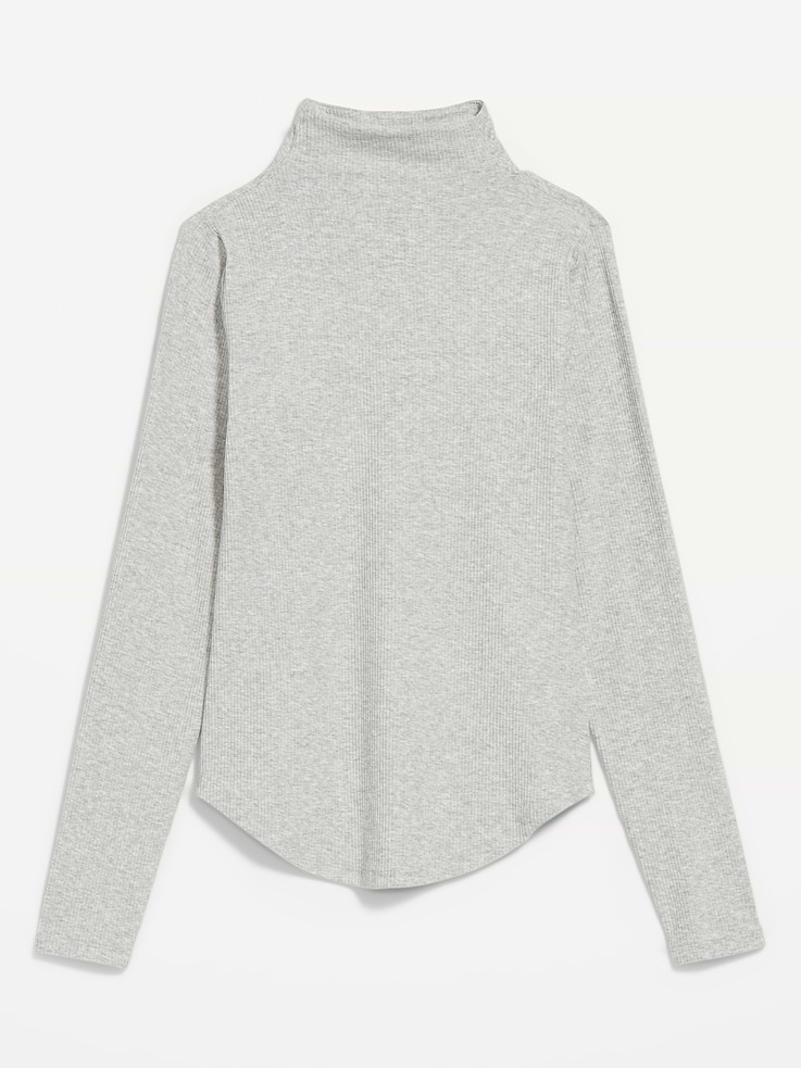 Image 5 of 5, CloudLite Long-Sleeve Ribbed Turtleneck T-Shirt
