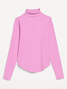 Image 2 of 2, CloudLite Long-Sleeve Ribbed Turtleneck T-Shirt
