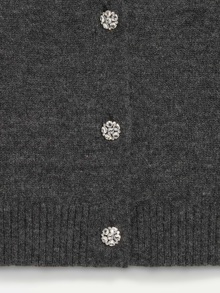 Image 5 de 5, Cardigan à boutons de pierreries