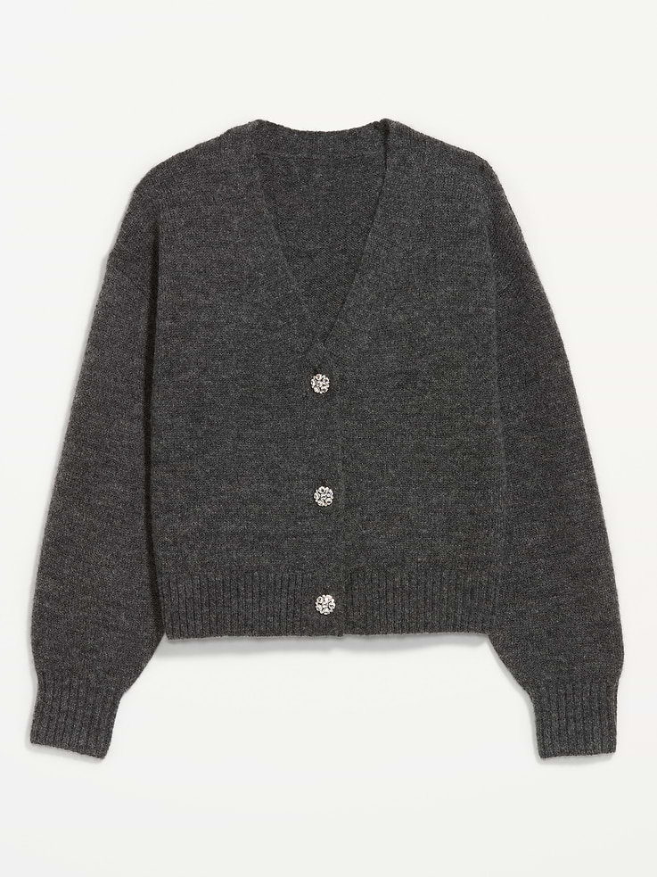 Image 4 de 5, Cardigan à boutons de pierreries