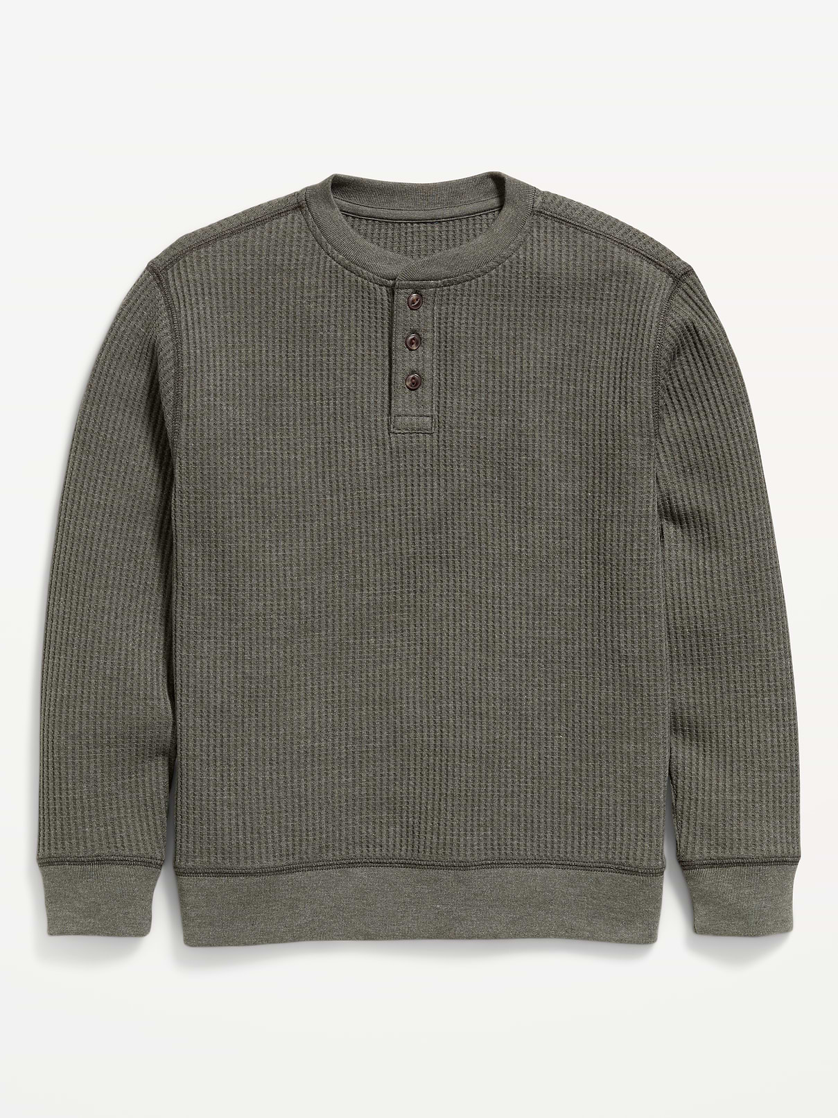 Image 2 of 3, Long-Sleeve Waffle Knit T-Shirt for Boys