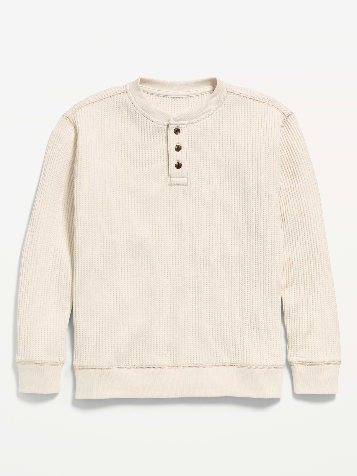 Image 2 of 3, Long-Sleeve Waffle Knit T-Shirt for Boys