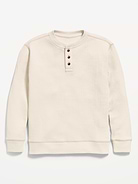 Image 2 of 3, Long-Sleeve Waffle Knit T-Shirt for Boys