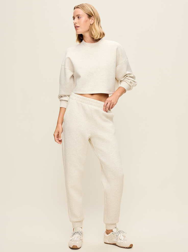 Image 2 of 9, High-Waisted Bounce Fleece Jogger Sweatpants