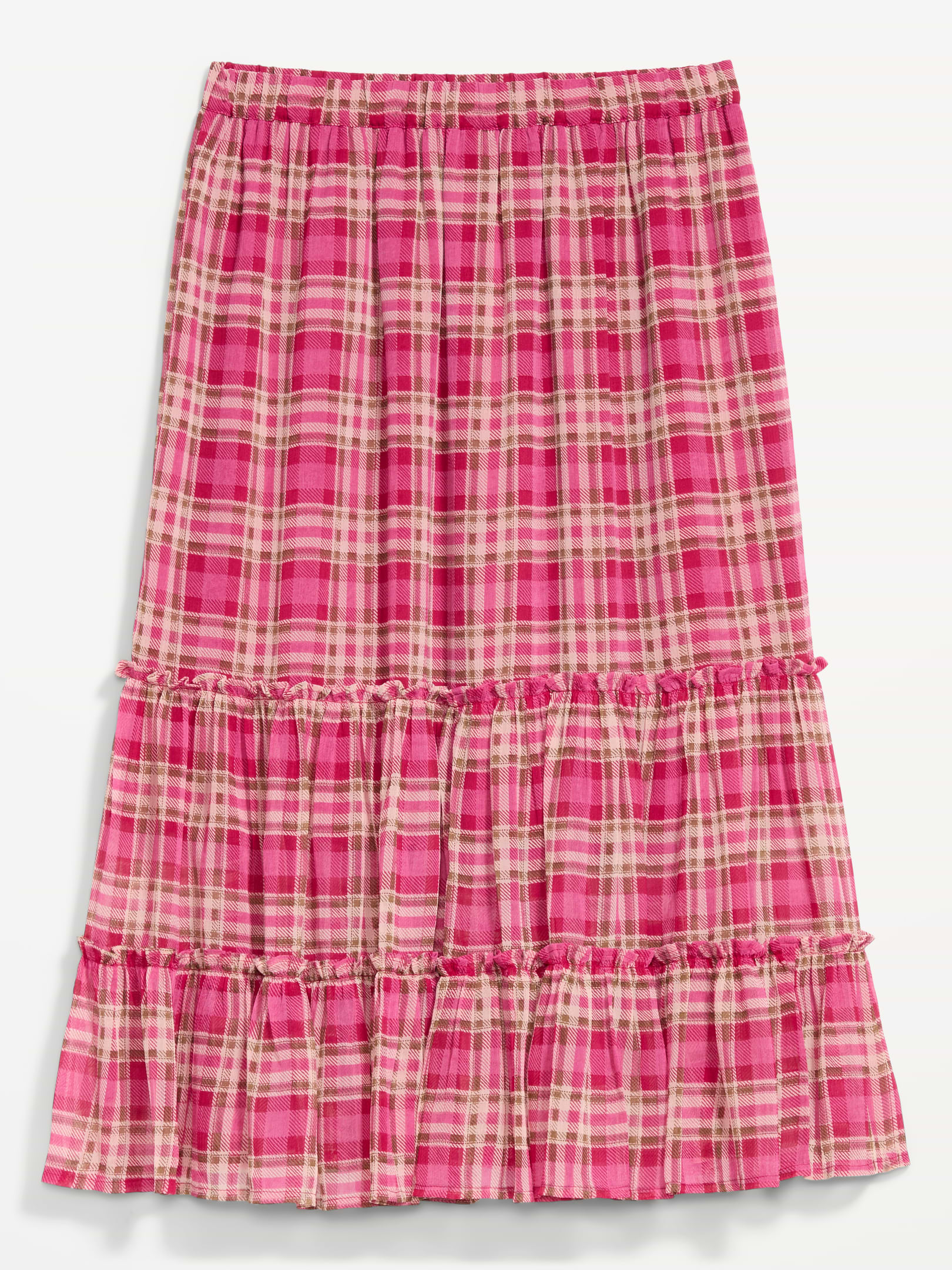 Image 6 of 6, Tiered Chiffon Maxi Skirt
