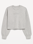 Image 2 of 2, Bounce Fleece Logo Graphic Cropped Sweatshirt