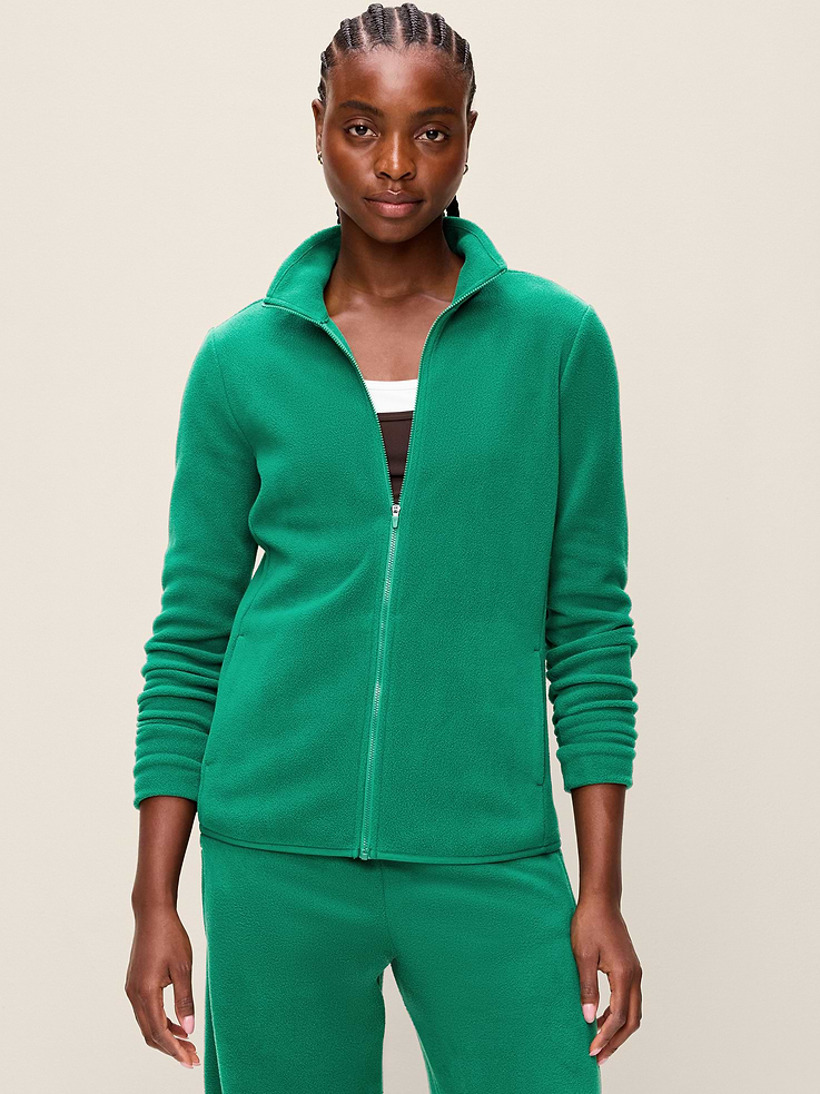 Image 4 of 10, Fitted Performance Fleece Full-Zip Jacket