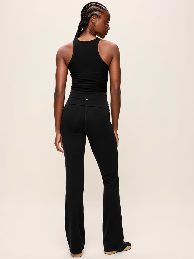 Image 3 of 4, High-Waisted PowerChill Fold-Over Bootcut Leggings