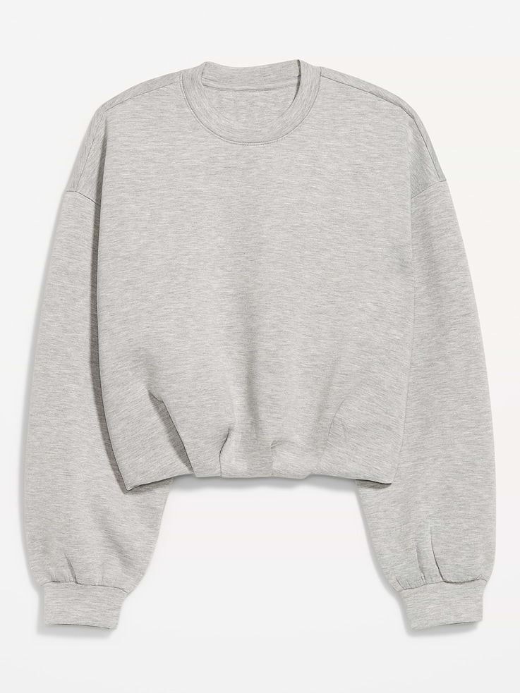 Image 2 of 3, Bounce Fleece Bubble-Hem Sweatshirt