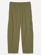 Image 2 of 2, Mid-Rise Barrel-Leg Cargo Pants
