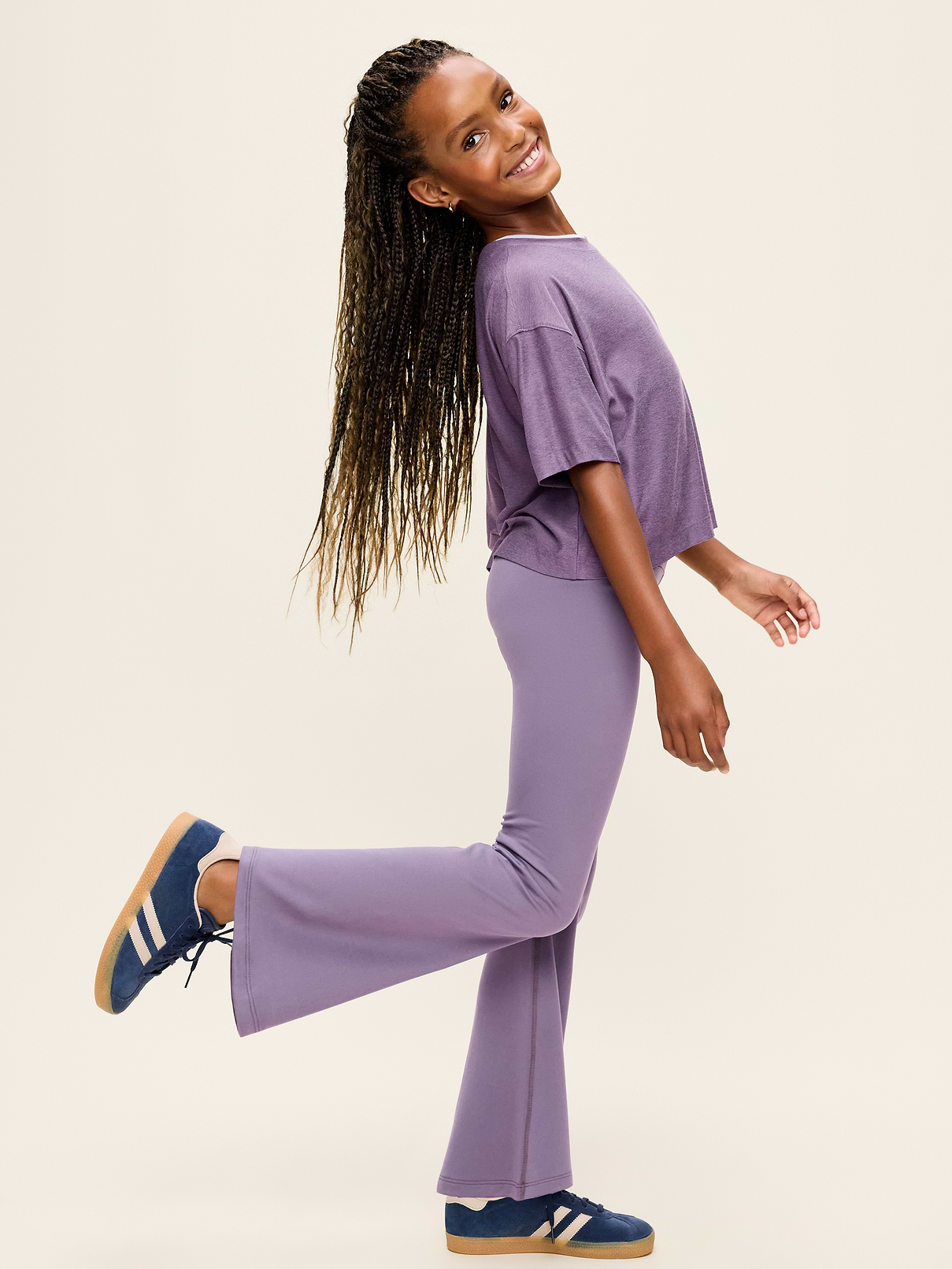 Image 4 de 5, Legging évasé StudioSmooth à taille haute pour fille