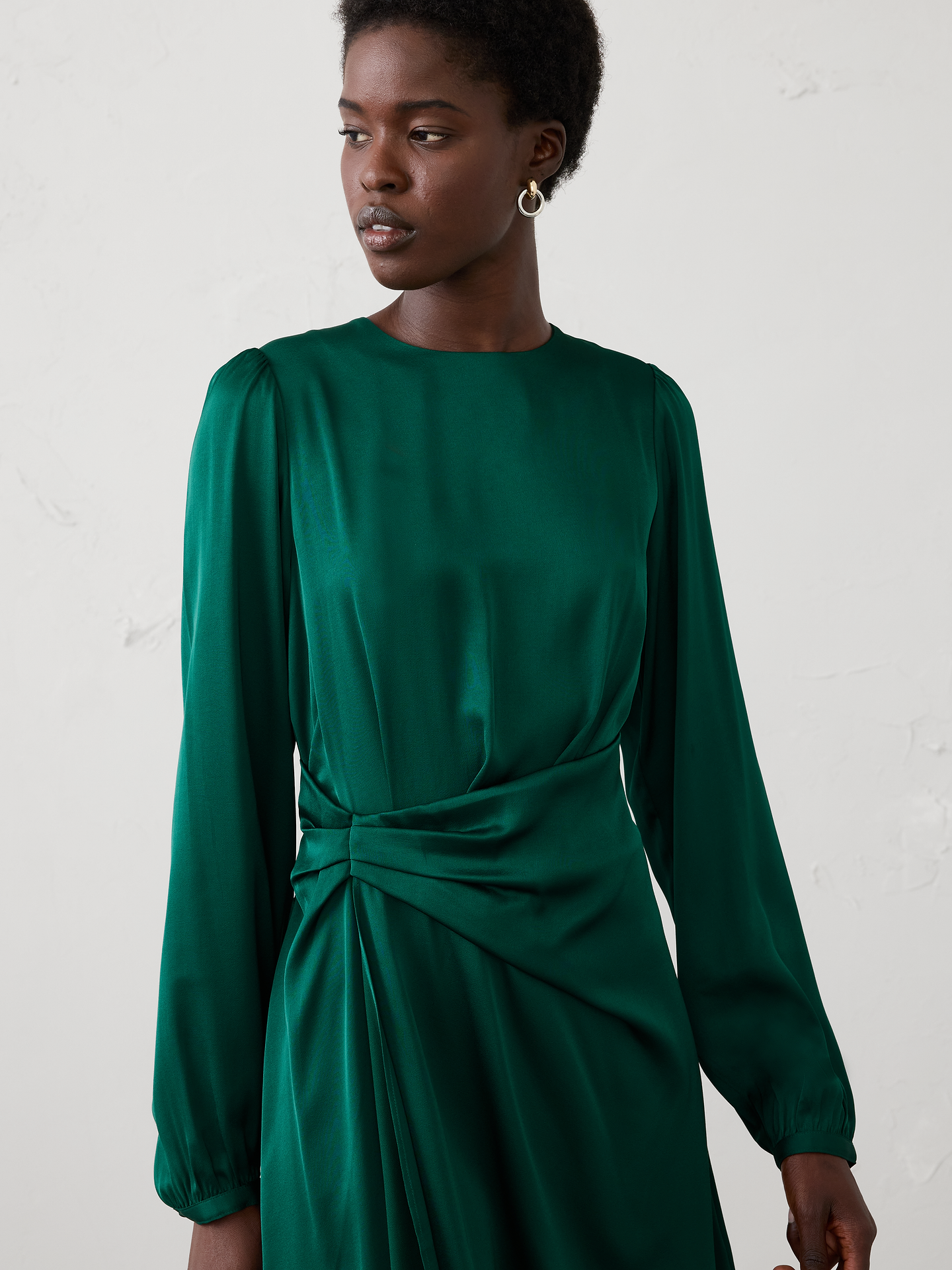 Image 3 of 4, Draped Asymmetrical Mini Dress