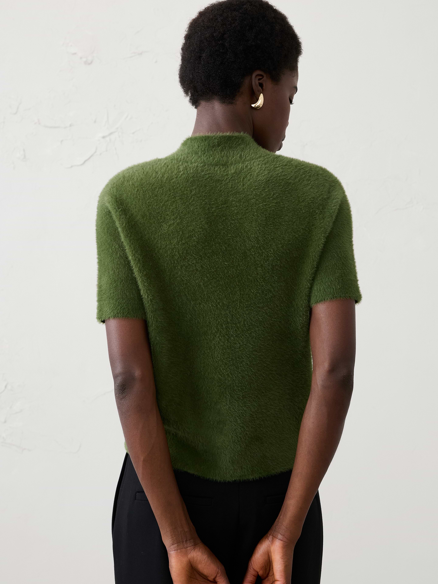 Image 2 of 4, Mockneck Eyelash Sweater