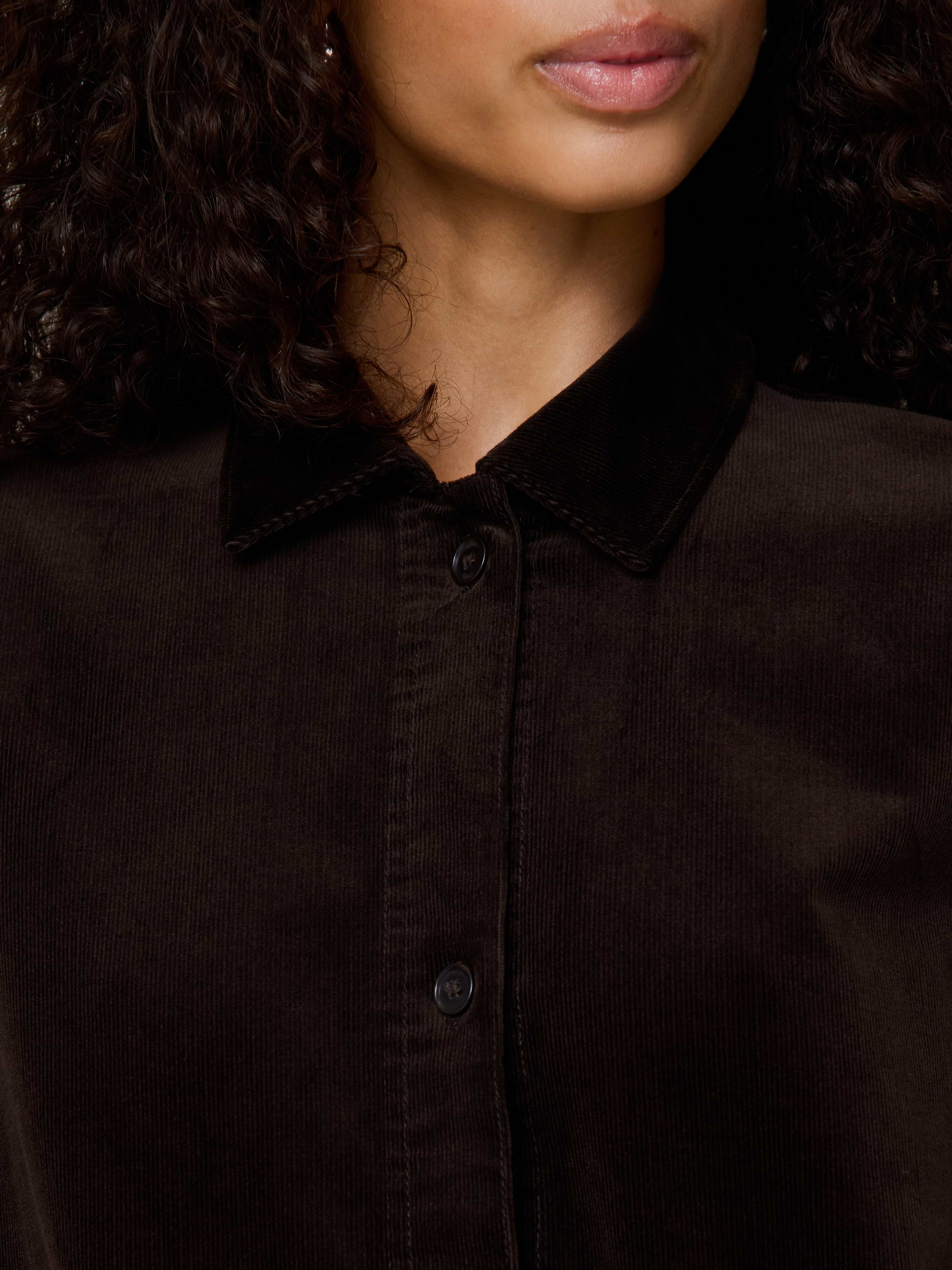 Image 4 of 7, Corduroy Pocket Shirt Dress