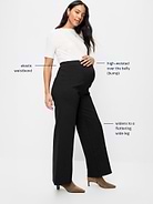 Image 3 of 3, Maternity Over-the-Bump Stevie Wide-Leg Pants