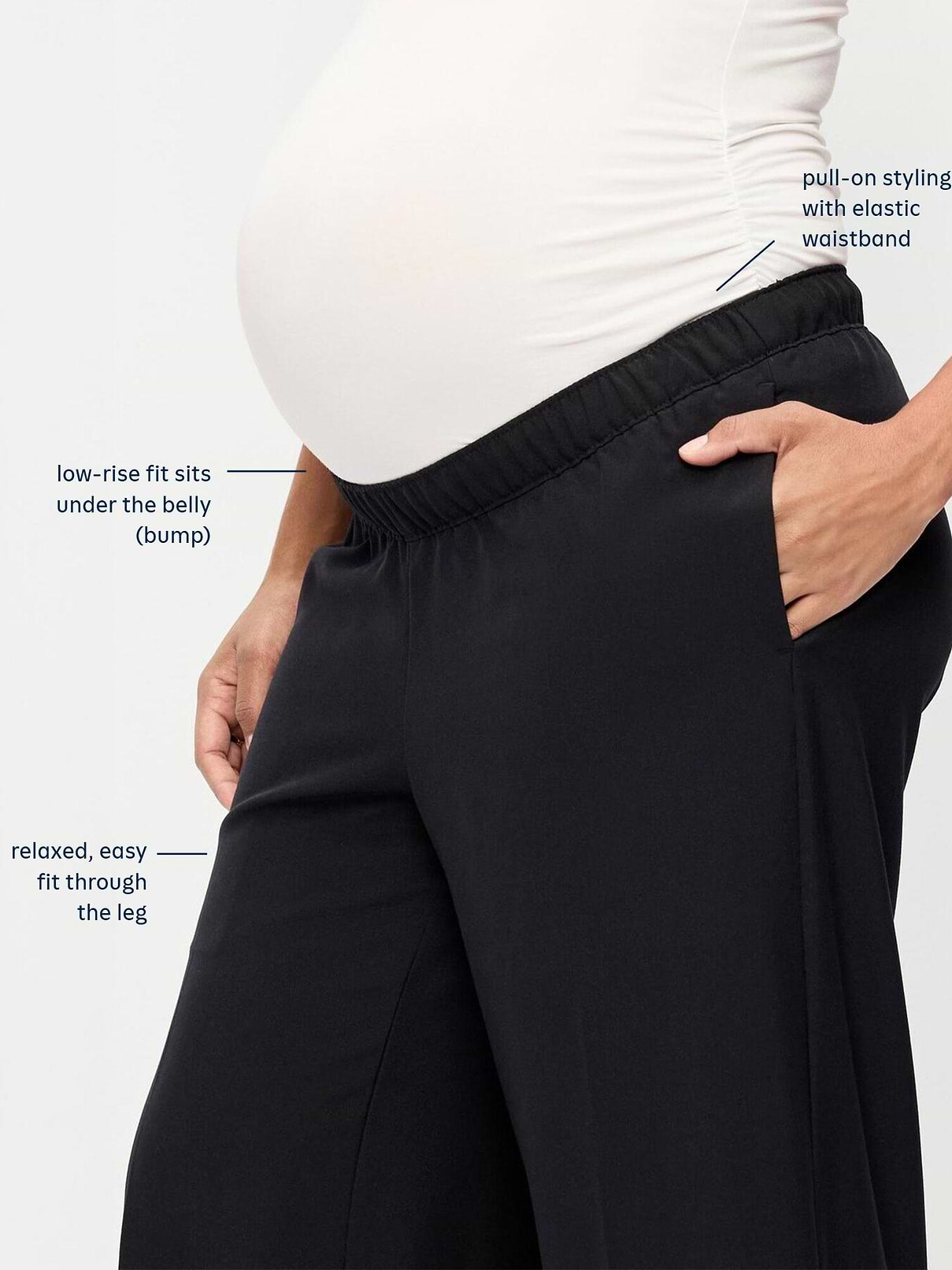 Image 3 of 3, Maternity Wide-Leg Billie Trouser