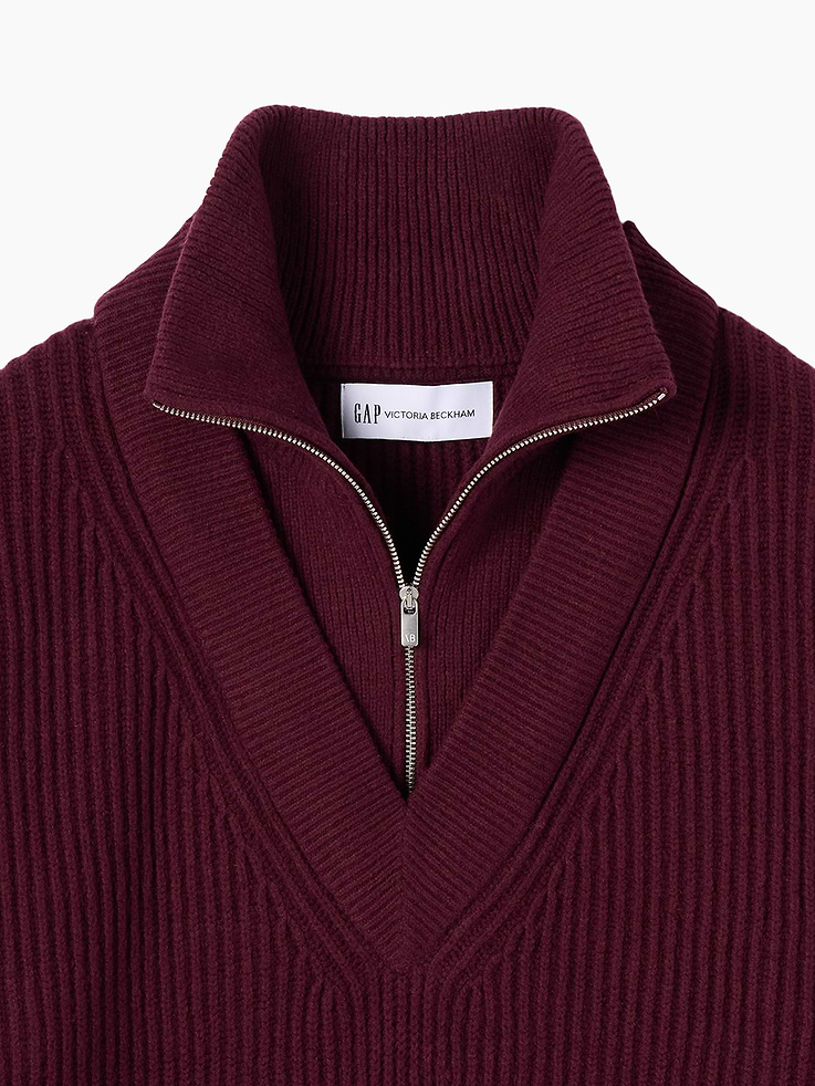 Image 5 of 7, Gap × Victoria Beckham CashSoft High-Neck Pullover, Cardmember Early Access