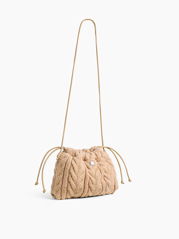Image 3 of 6, CashSoft Cable-Knit Pouchette