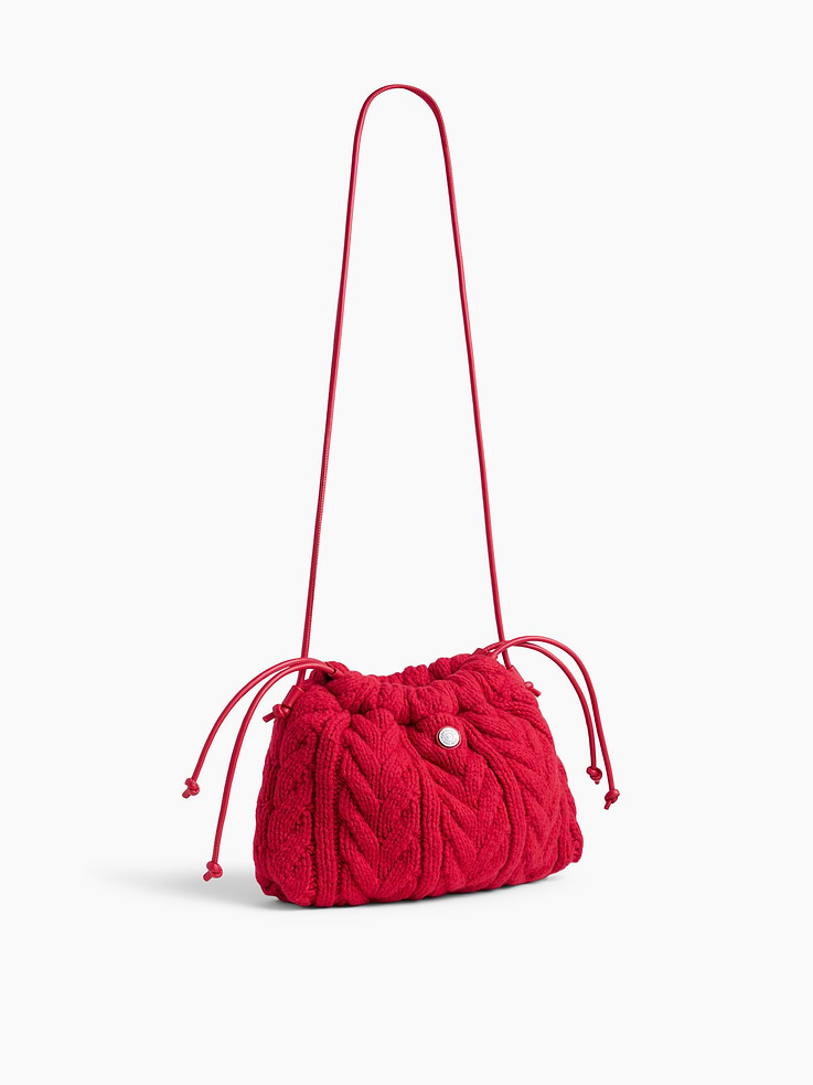 Image 3 of 6, CashSoft Cable-Knit Pouchette