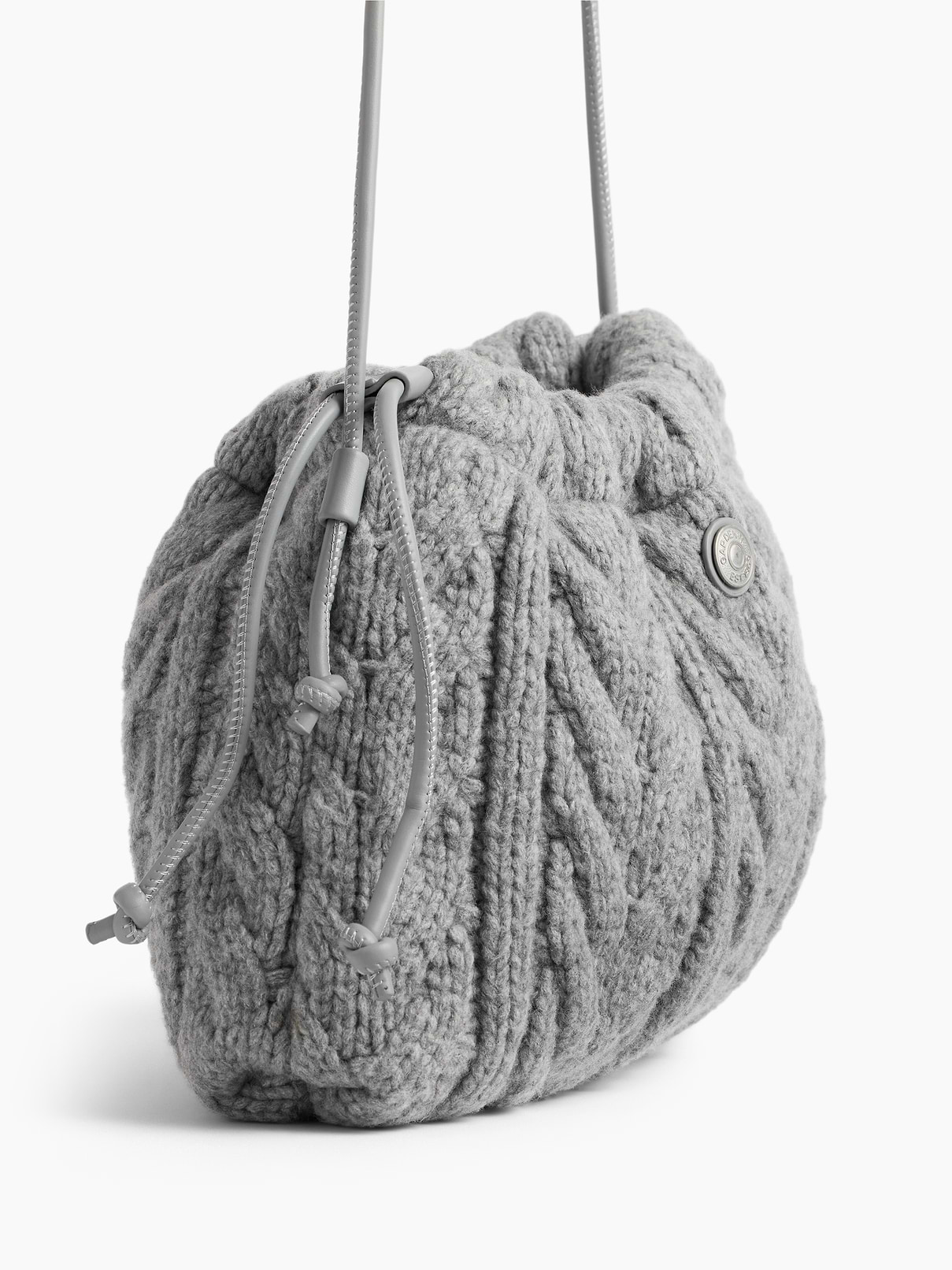 Image 5 of 6, CashSoft Cable-Knit Pouchette
