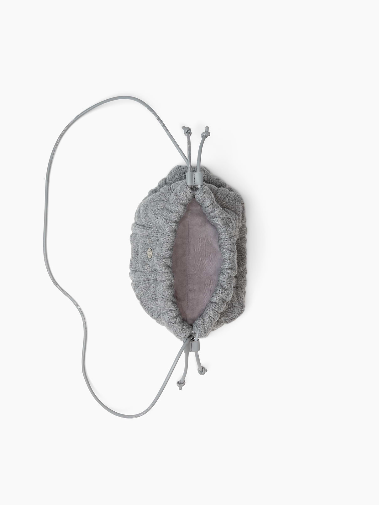 Image 6 of 6, CashSoft Cable-Knit Pouchette