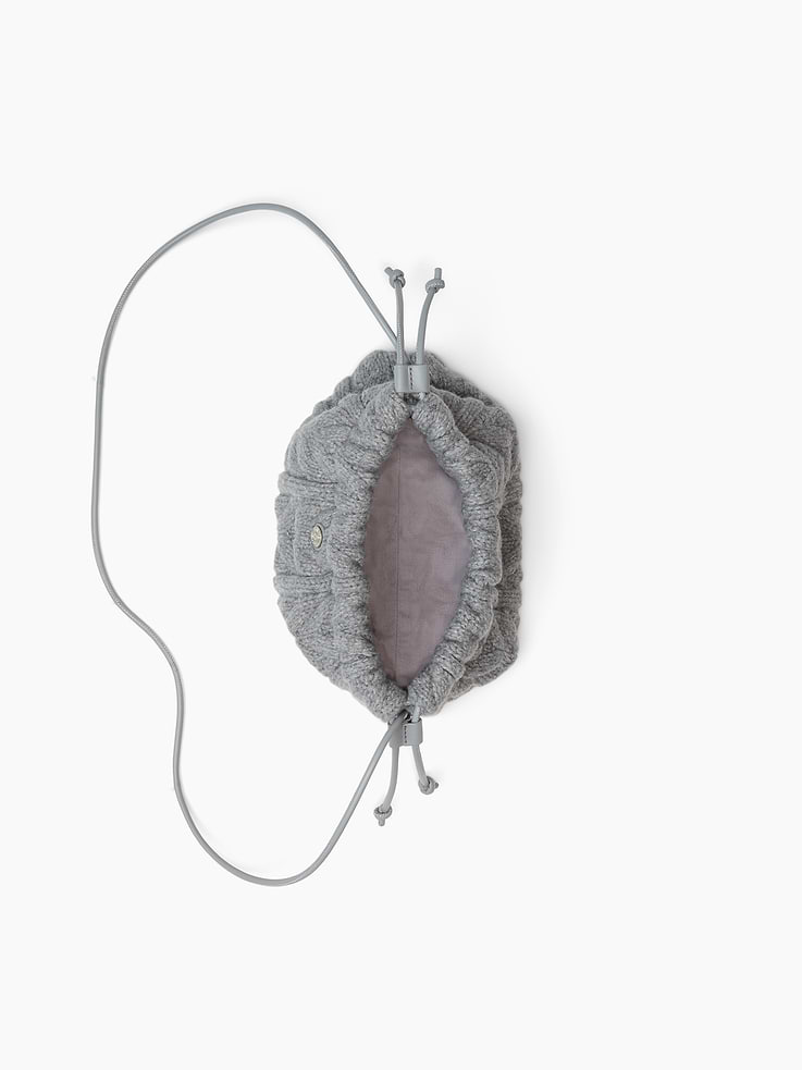 Image 6 of 6, CashSoft Cable-Knit Pouchette