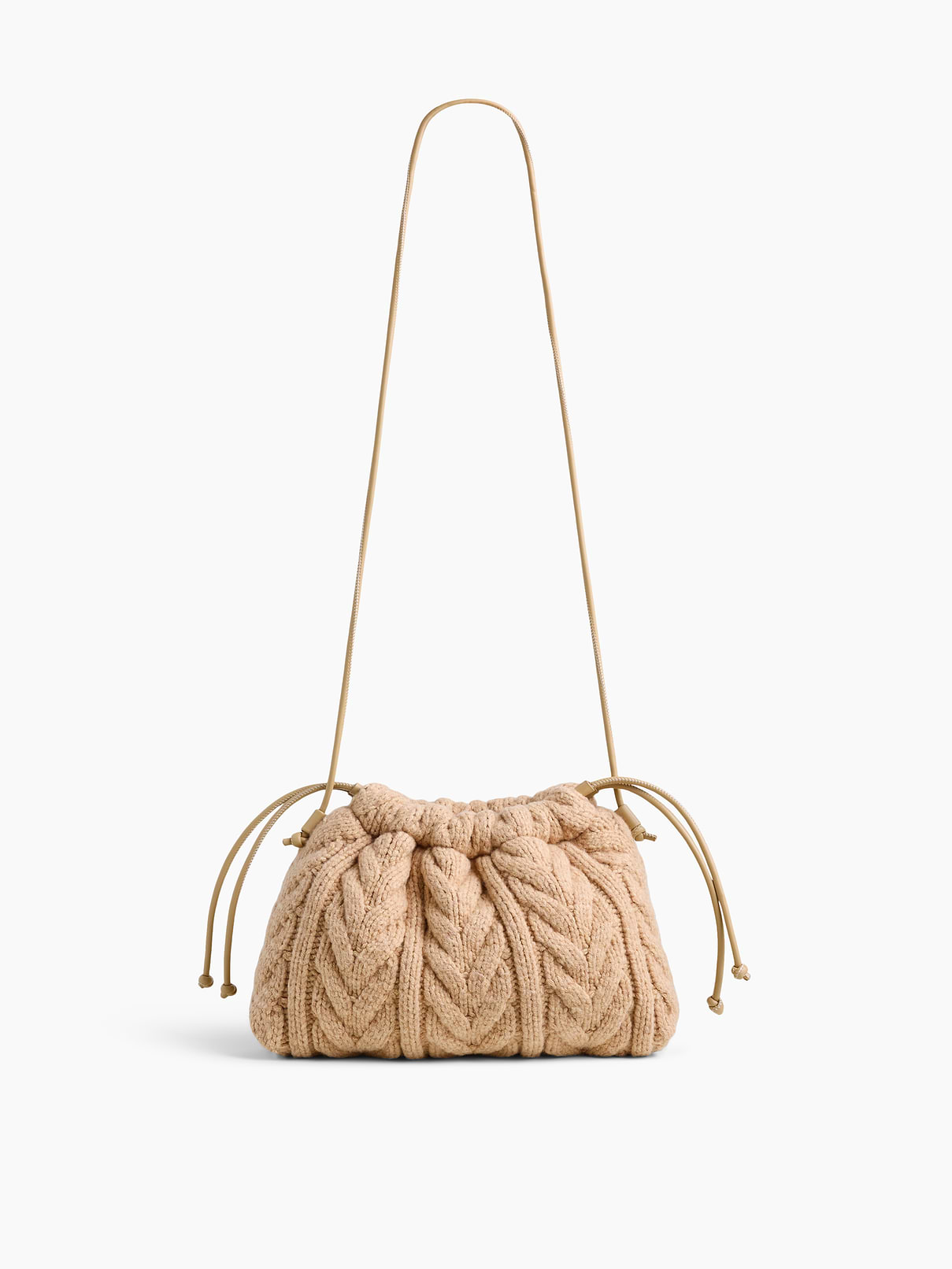 Image 4 of 6, CashSoft Cable-Knit Pouchette