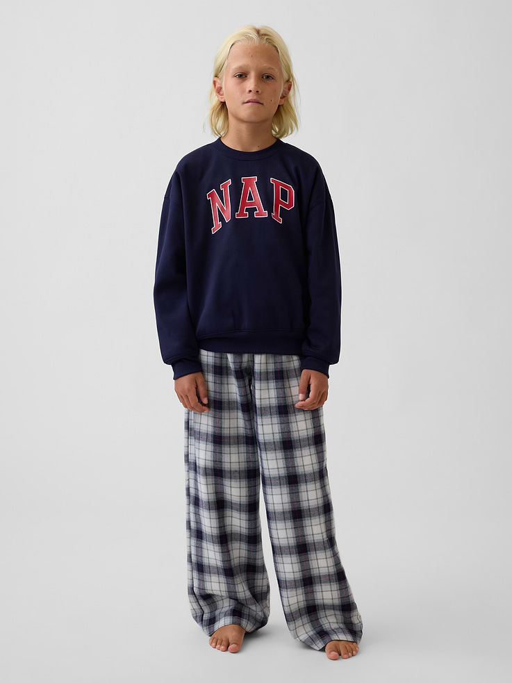 Image 3 of 6, Kids Recycled NAP Logo PJ Sweatshirt