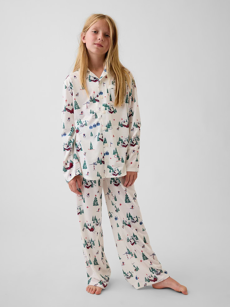 Image 4 of 5, Kids Recycled Relaxed PJ Set