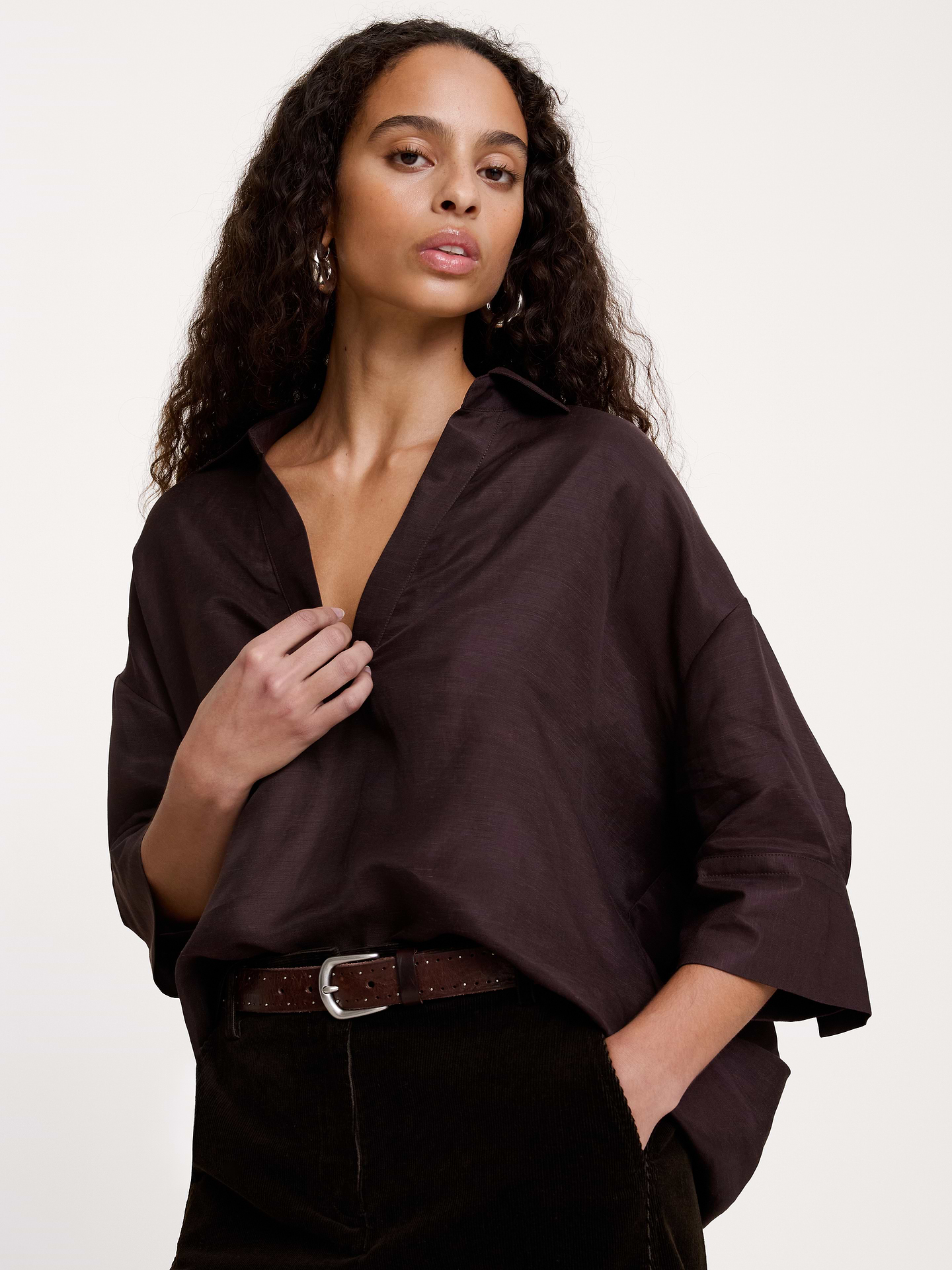 Image 5 of 5, Twill Popover Shirt