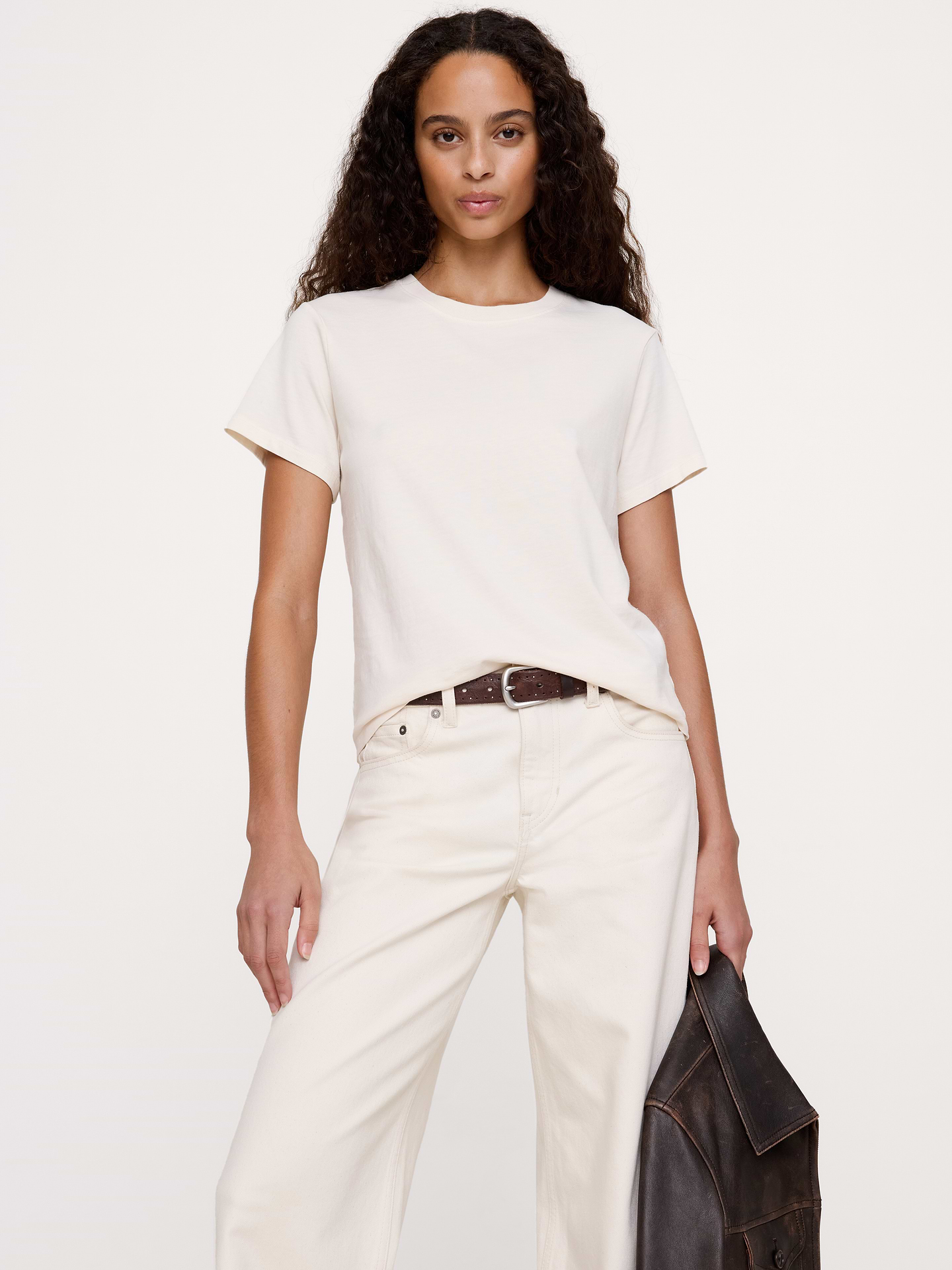 Image 1 of 8, One of our best tees to date, we cut this one a little short and just a bit boxy. Crafted in a midweight cotton we love for its vintage-like softness., Classic Fit: A straight and easy fit., Crew neck., Straight hem., Product #834994