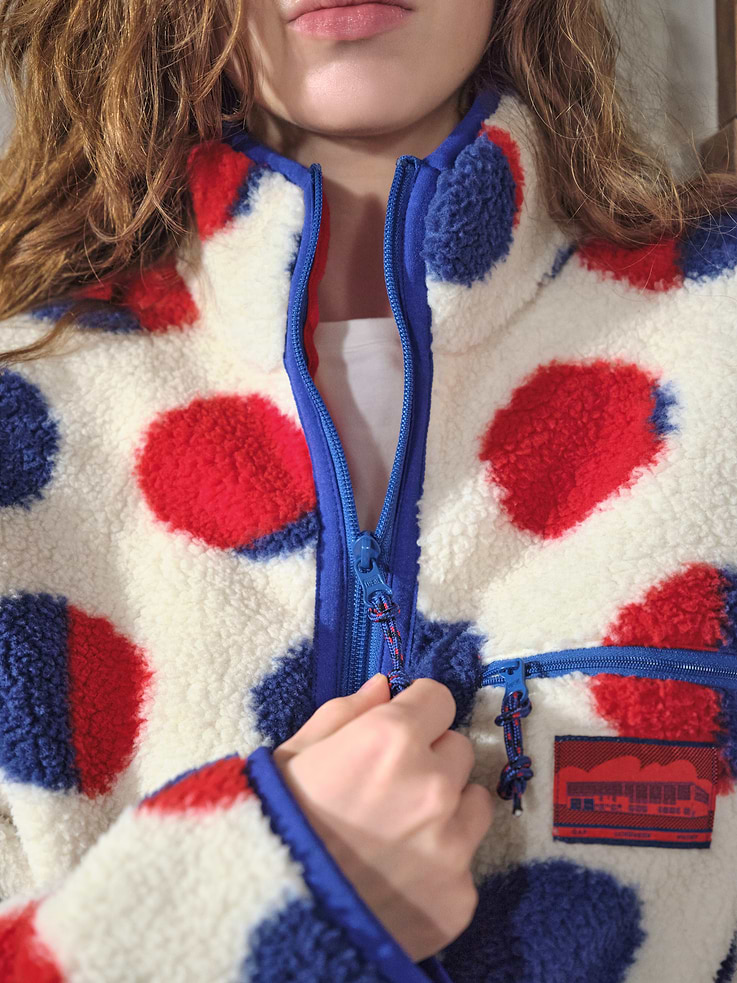 Image 9 of 10, Gap | Lichtenstein | Whitney | Cathedral #2 Quarter-Zip Sherpa Pullover