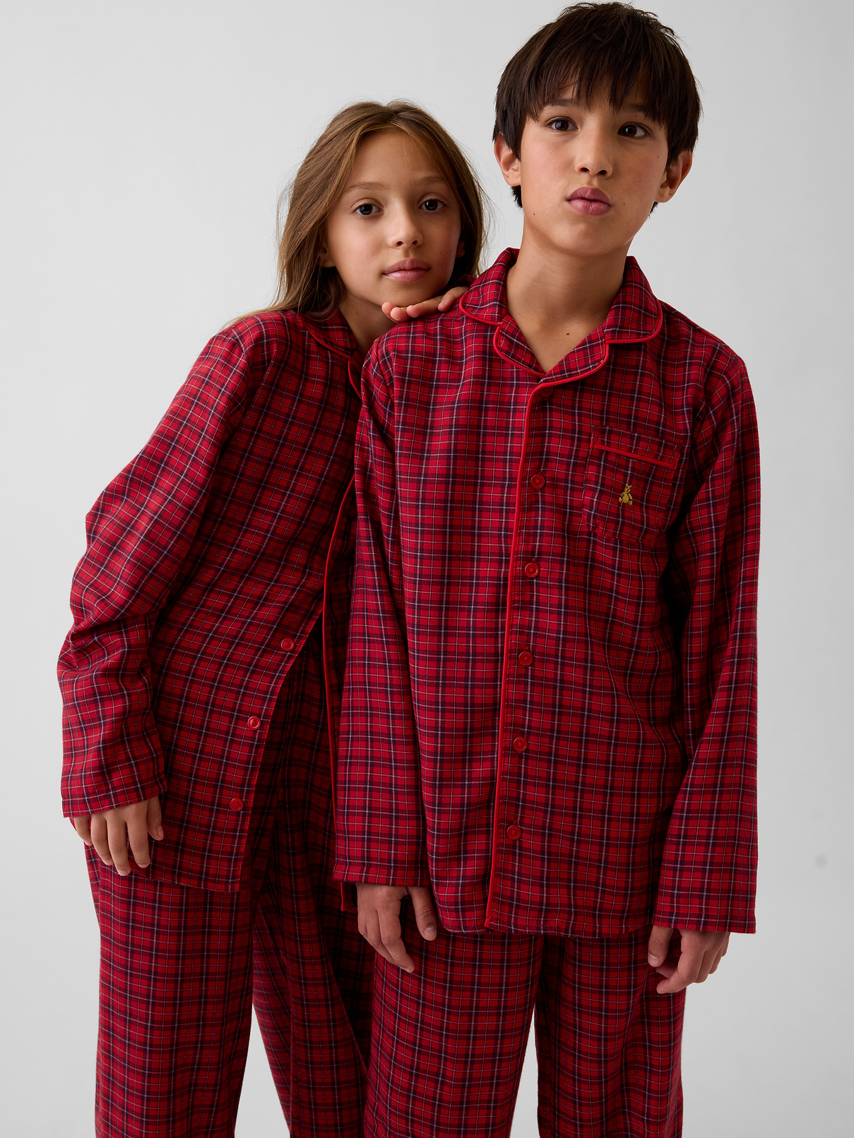 Kids Flannel Plaid PJ Set
