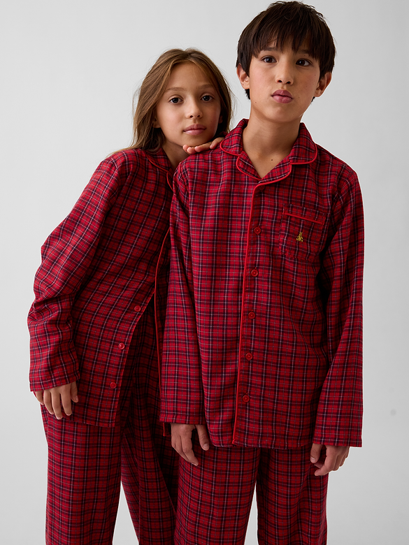Kids Flannel Plaid PJ Set