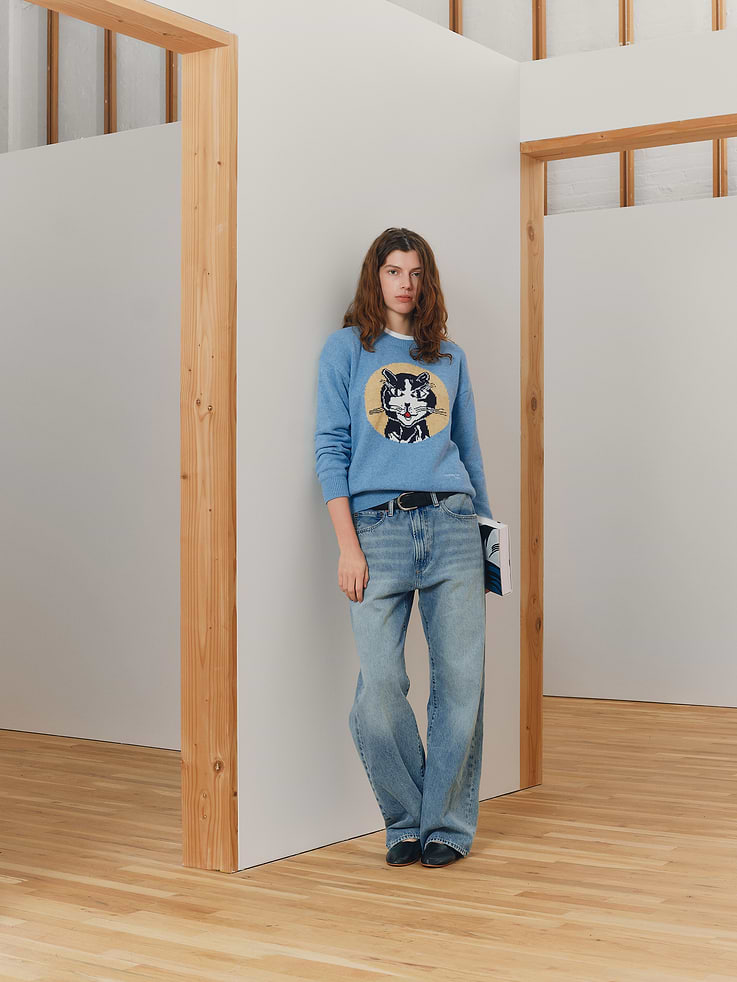 Image 8 of 9, Gap | Lichtenstein | Whitney | Laughing Cat Sweater