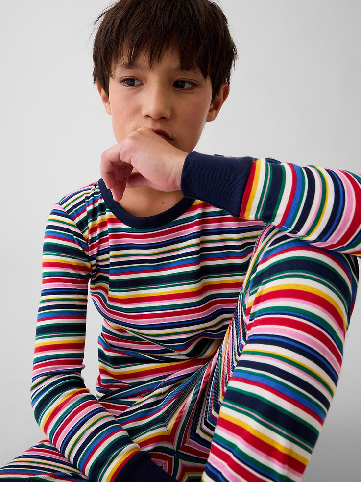 Image 3 of 6, Kids Organic Brushed Cotton PJ Set