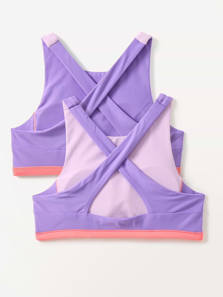 Image 2 of 4, Athleta Girl Reverisble High Neck Colorblock Bikini