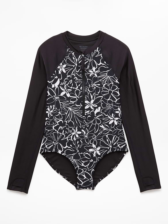 Athleta Girl Rashguard One Piece Swimsuit