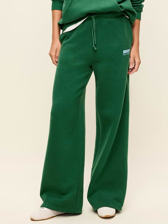 Pantalon en Molleton essentiel à jambe large et taille haute