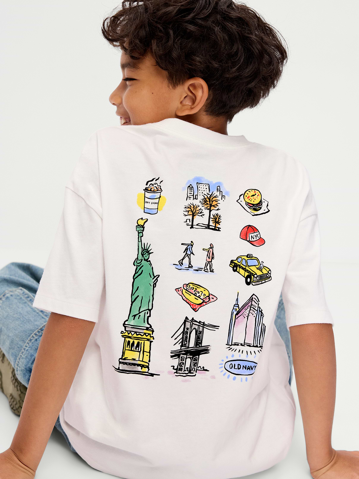 Oversized Short-Sleeve Graphic T-Shirt for Boys