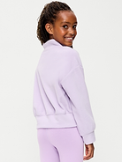 Image 2 of 3, Long-Sleeve Mock-Neck Microfleece Top for Girls