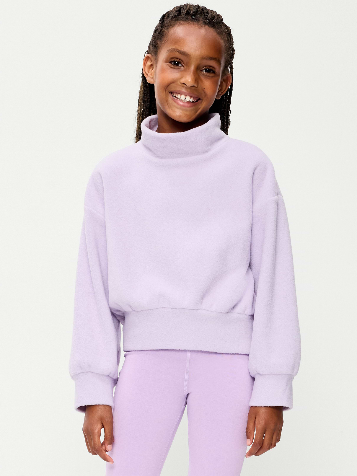 Image 1 of 3, mock neck, long sleeves, drop shoulders, Product #907016