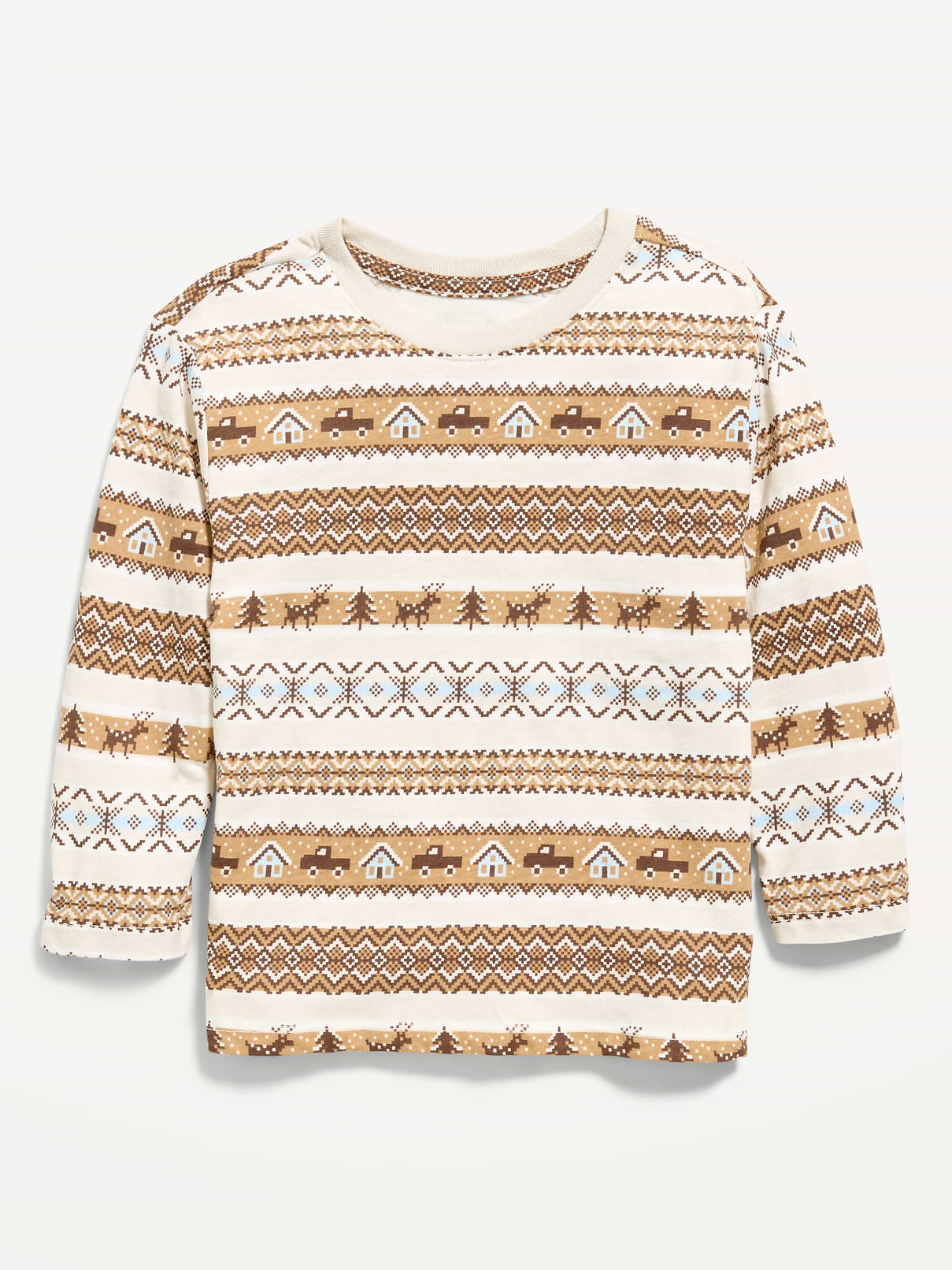 Image 1 of 2, crew neck, long sleeves, all-over print, Product #910929