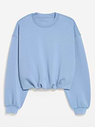 Image 2 of 3, Bounce Fleece Bubble-Hem Sweatshirt