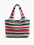 Image 1 of 6, Supersoft tote bag., Worn over the shoulder, elbow, and handheld., Shoulder straps., Snap closure at top., Laptop Friendly: up to 13"., Product #1189027