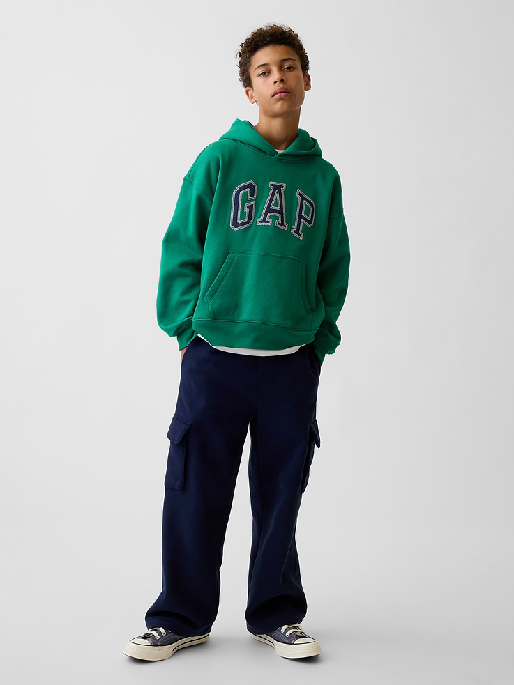 Image 3 of 5, Kids VintageSoft Relaxed Logo Hoodie