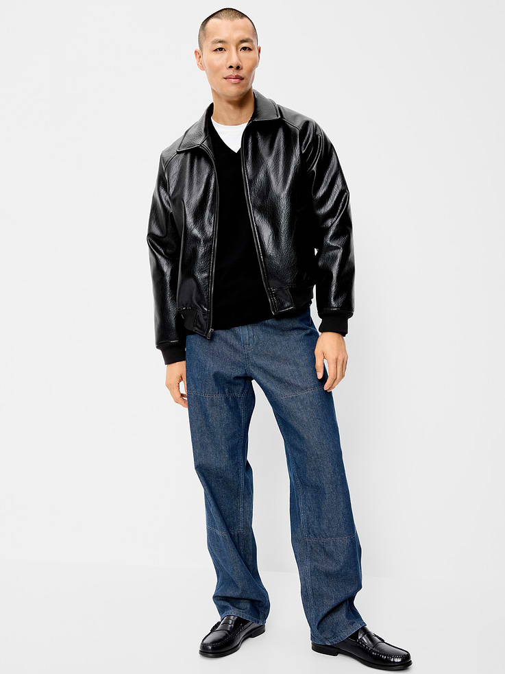 Image 3 of 6, Faux-Leather Jacket