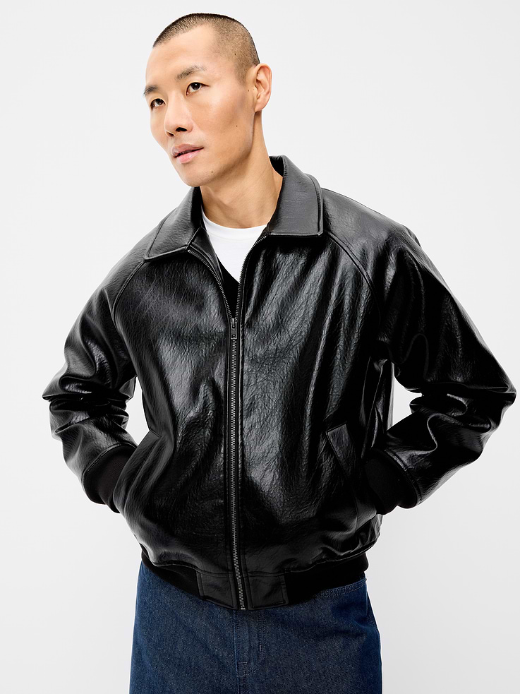 Image 4 of 6, Faux-Leather Jacket