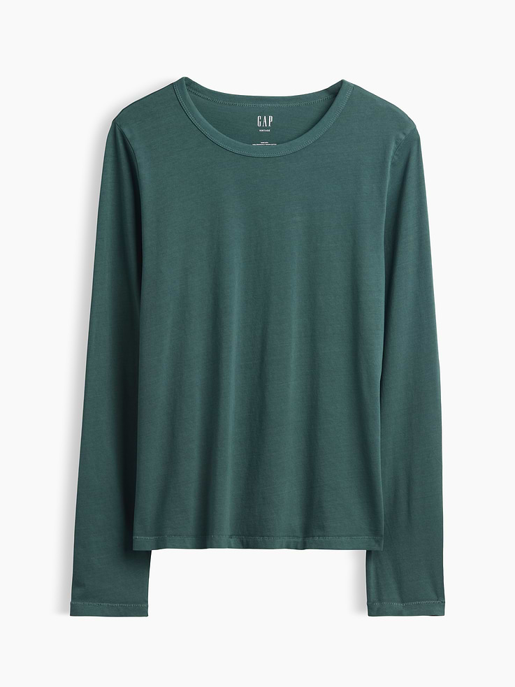 Image 1 of 2, Soft cotton jersey T-shirt., Crewneck., Long sleeves., Product #1185083